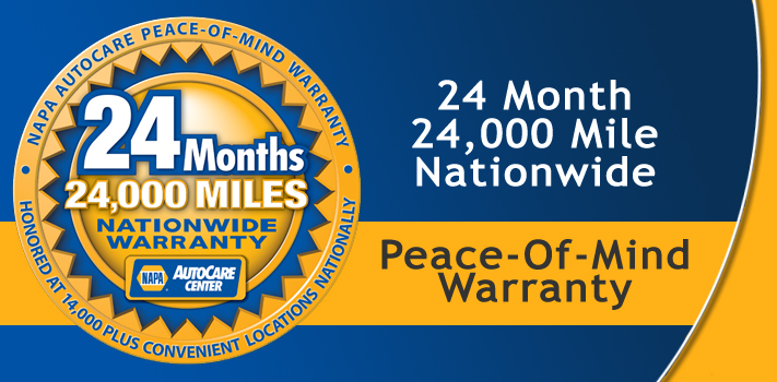 24months napa warranty