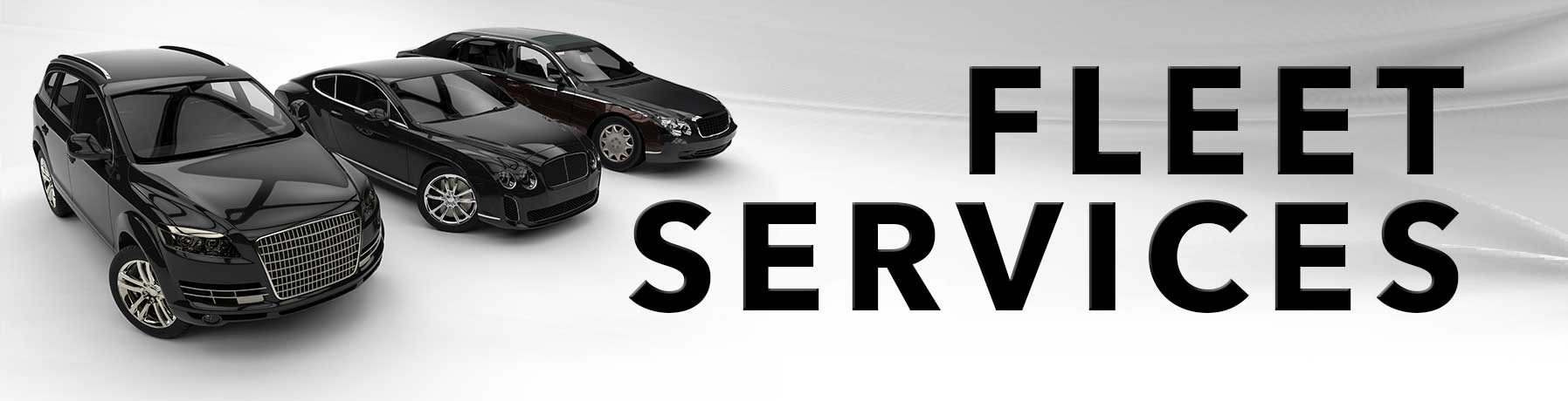 Fleet Service banner image with picture of three fleet vehicles