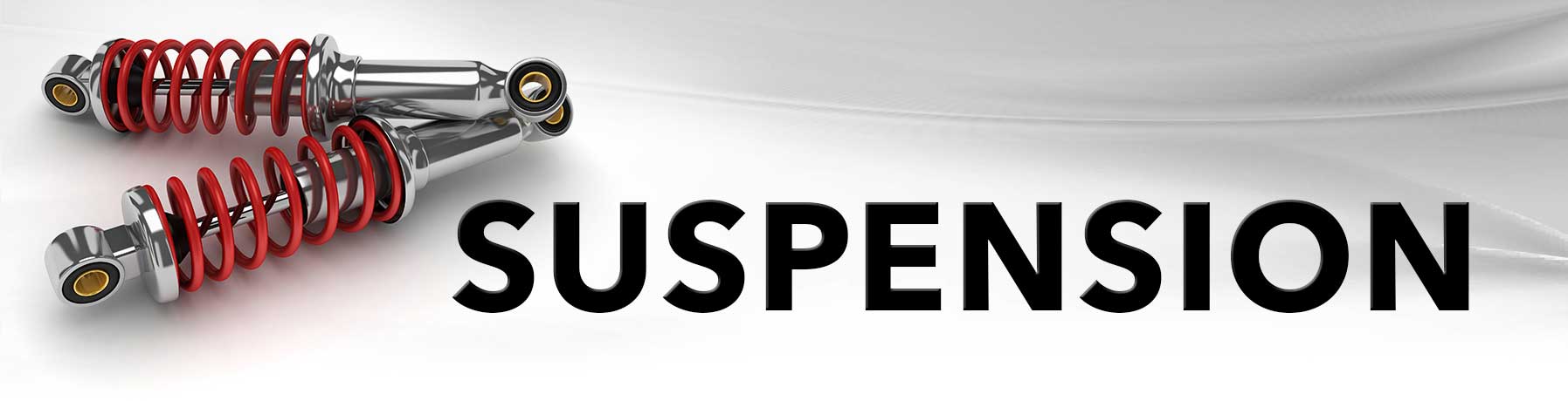 Suspension repair banner image with picture of suspension components